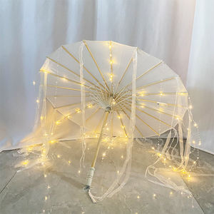 Paraguas de papel engrasado de hilo japonés chino LED sombrilla de encaje de princesa paraguas chino japonés Cosplay accesorios de fiesta de <span class=keywords><strong>Drama</strong></span> - Product Image 1