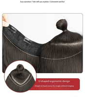 Extensions de cheveux naturels non-Remy de marque propre, sans colle, balayage mèches marron foncé moyen, HD, une seule pièce, ondulations aquatiques, cheveux vierges longs