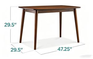 Offre Spéciale : Ensemble <span class=keywords><strong>de</strong></span> <span class=keywords><strong>Salle</strong></span> <span class=keywords><strong>à</strong></span> <span class=keywords><strong>Manger</strong></span> Compact 5 Pièces en Bois Style Mid-Century Modern avec <span class=keywords><strong>4</strong></span> <span class=keywords><strong>Chaises</strong></span>, Assise et Dossier Rembourrés – Le Meilleur Choix - Product Image 2