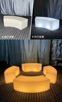 Chaise LED Rechargeable Runwood : Chaise de Plage Lumineuse en Plastique Coloré avec Éclairage LED pour Club, Fête, Bar – Tabouret LED
