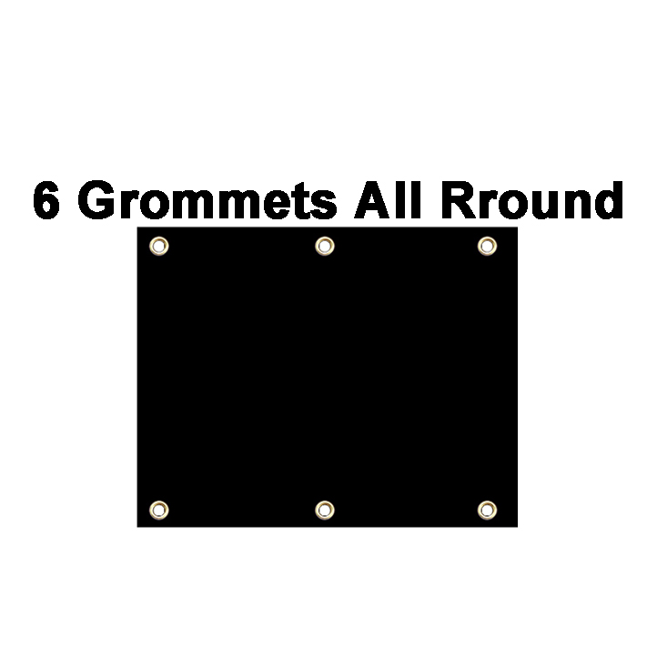 6 grommets around