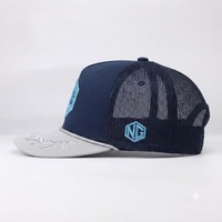 Gorras Trucker Personalizadas Vintage OEM ODM de Alta Calidad, Gorras Trucker de Malla de 5 Paneles Bordadas Personalizadas