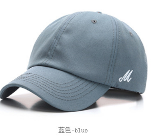 New hat Korean version simple pure color side M letter curved brim cap trend man spring and summer sun block sun - Product Image 4
