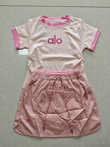 Conjunto de Camiseta de Manga Corta para Niñas, Nuevo Estilo de Verano, Vestido de Trabajo de <span class=keywords><strong>Moda</strong></span> para Niñas, Falda Corta, Conjunto de Dos Piezas - Product Image 6