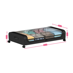 Venta al por mayor <span class=keywords><strong>caja</strong></span> de almacenamiento inferior de <span class=keywords><strong>cama</strong></span> hogar gran capacidad marco de acero soporte <span class=keywords><strong>caja</strong></span> de almacenamiento con <span class=keywords><strong>ruedas</strong></span> <span class=keywords><strong>caja</strong></span> de almacenamiento visible - Product Image 6