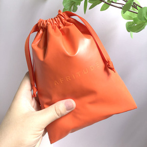 High Quality Soft OEM Custom Logo PU Leather <b>Drawstring</b> <b>Pouch</b> Gift Makeup Perfume Packing Leather Dust Waterproof <b>Pouch</b> - Product Image 1