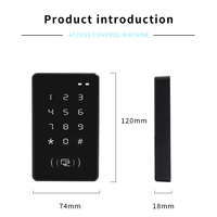 IP68 teclado táctil a prueba de agua lector de Control de acceso inteligente 2000 usuarios 125Khz EM RFID controlador de acceso de puerta independiente