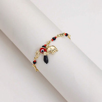 Bracelet pour femme de style bohème créatif avec œil du diable, éléphant de dessin animé, style de vacances amusant, nouveau, transfrontalier européen et américain