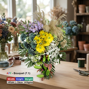 Artificial <b>Flower</b> Factory Golden Sunflower & Pampas Meadow Majestic <b>Wall</b> Arrangement Plastic Handmade Durable - Product Image 3