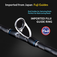 Canne à pêche légère de haute qualité en carbone 2m pour jigging lent, guides en acier inoxydable, poids de leurre PE 0.6-1.5, pour pêche en mer, en bateau et en eau douce