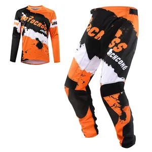 Лучшее качество, изготовленные на заказ мотоциклетные футболки и брюки, комплект для мотокросса, одежда для велоспорта на открытом воздухе MX