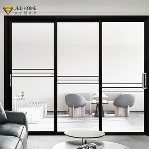 Porte Scorrevoli Residenziali Antiuragano a <span class=keywords><strong>Due</strong></span>, Tre o Quattro Binari, Porte Scorrevoli in Alluminio a Telaio Stretto per Appartamenti, Resistenti e di Alta Qualità - Product Image 3
