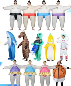 Pakaian gemuk lucu produk kartun kostum tiup Sumo pakaian gulat Cosplay dewasa kostum pegulat Sumo