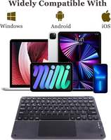 Clavier Bluetooth sans fil portable ABS 78 touches avec pavé tactile pour iPad, livraison rapide
