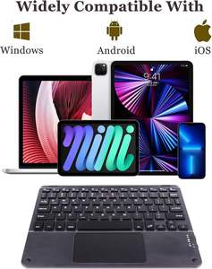 Fast Delivery ABS 78keys Portable Wireless Bluetooth Keyboard with Touchpad for iPad - Product Image 4