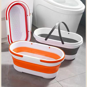 Folding laundry bucket, washing mop bucket, telescopic bucket