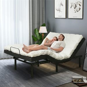Mobilier de chambre à coucher moderne <span class=keywords><strong>Lit</strong></span> réglable électrique de thérapie pour adultes King Size avec télécommande - Product Image 1