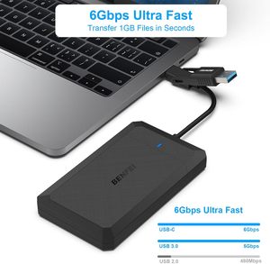 Benfei 2.5 Inch SATA Để USB Công Cụ Miễn Phí Bên Ngoài Ổ Cứng Bao Vây Loại C/A Để SATA Tương Thích Cho 2.5 Inch <span class=keywords><strong>SSD</strong></span> - Product Image 6