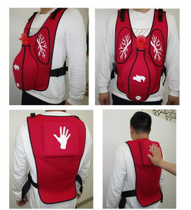 Manichino per Pronto Soccorso per Pratica di Infarto delle Vie Aeree, Gilet di Addestramento Heimlich per Adulti Rosso per Emergenze, Materiale per Scienza Medica CE/ISO - Product Image 4