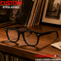 Montures de lunettes carrées et rondes en acétate, monture complète, pour hommes et femmes, classiques, OEM ODM, logo personnalisé, montures de lunettes de lecture
