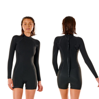 Vente directe d'usine maillot de bain de sport une pièce à fermeture éclair femmes maillots de bain de surf à manches longues