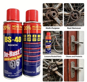 Spray décapant de rouille BS-40, dissolvant de rouille à action rapide pour métal, voiture, outils et surfaces industrielles, transforme la rouille en apprêt - Product Image 3