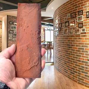 Carreaux de céramique modifiés, matériau MCM, rouge gris, décoration de façade, texture moderne, briques douces, 60x240mm, 3mm, antidérapant - Product Image 6