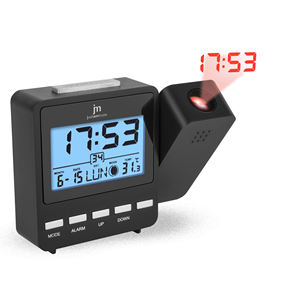 Réveil numérique à quartz avec projection noire - Product Image 1