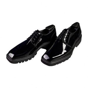 Nouvelles Chaussures Derby à Bout Carré pour Hommes, à Lacets, Semelle Épaisse, Rehaussantes, Décontractées et Habillées, en Cuir Brillant, Antidérapantes et Légères - Product Image 6