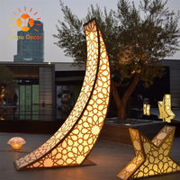 Décoration de fête musulmane islamique Fournitures Eid Mubarak 3D Led Night Light Ornement Ramadan Festival Maison Chambre Décoration