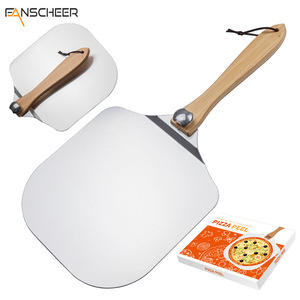 Pizza Spatula Aluminum 12 Inch Foldable Wooden Handle Baking Transfer Tool For Pizza And Cake - Product Image 5