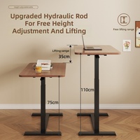 Table de chevet et bureau relevable hydraulique moderne et minimaliste, table d'étude mobile, table d'appoint pour canapé - Bois