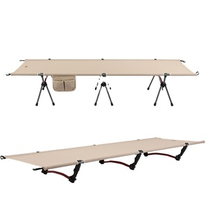 Cama Plegable para Camping, Venta al Por Mayor de Fábrica, Bajo MOQ, Envío Inmediato, para Actividades al Aire Libre, Descansos en la Oficina, Uso Doméstico, Buen Precio, Aluminio - Product Image 1