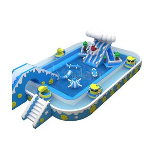 Amusement Family Play Center Projection de rivière créative Rafting Aire de jeux Parc de jeux à thème Voie navigable avec château gonflable - Product Image 6