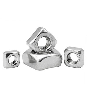 Prix d'usine en gros, écrous carrés en acier inoxydable 304 de haute qualité, métriques DIN557 M3 M4 M5 M6 M12, différentes tailles métriques - Product Image 1