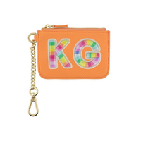 Dompet Gantungan Kunci Mini Portabel Bahan Nilon RTS dengan Patch Huruf Personalisasi, Hadiah Ulang Tahun untuk Wanita, Remaja Putri, Pengiring Pengantin