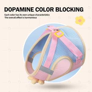 Ensemble de harnais pour chat et petit chien à motif floral en gros, harnais respirant pour animaux de compagnie, laisse pour chiot, chaton, promenade - Product Image 4