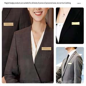 Badges nominatifs métalliques à aimants néodyme Ndfeb de qualité industrielle, pour vêtements et costumes, avec fixation à coudre, matériaux magnétiques - Product Image 3