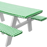 Nappe de pique-nique élastique imperméable adaptée aux tables de pique-nique - Housse de table durable