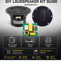 Samtronic Hi-Fi Audio Speaker Frequency Divider Crossover Plus Driver Woofer Midrange 5.25 Inci dan Tweeter AMT 3 Inci