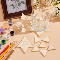 Triangle en bois brut non fini en bois de balsa naturel, pièce vierge pour l'artisanat DIY et les décorations de fêtes