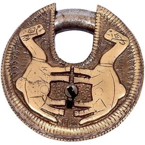 กุญแจล็อคประตูทำจากทองเหลืองที่ใช้งานได้เต็มที่มี2ปุ่มที่สวยงาม - Product Image 3