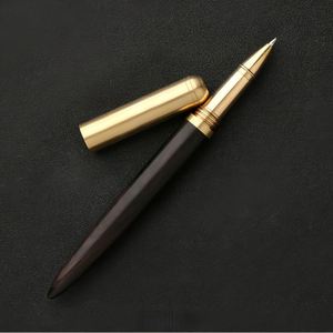 Stylo bille en bois gravé au laser, laiton, bois de rose, bois d'ébène, largeur d'écriture 1,0 mm, stylo personnalisé avec logo - Product Image 1