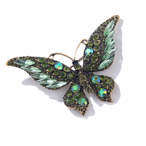 Broche de mariposa con diamantes de imitación de cristal Retro de nuevo diseño, broche de insecto grande multicolor para regalos de bodas, precio barato al por mayor - Product Image 6
