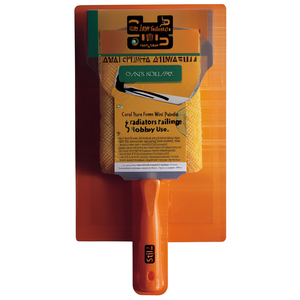 Coral Texture <b>Foam</b> <b>Mini</b> Paint <b>Roller</b> with Polypropylene Handle for Radiators Railings Cabinets DIY Hobby Use - Product Image 2