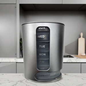 Organisateur de pilules en plastique, distributeur de médicaments hebdomadaire, boîte de 7 jours, 28 compartiments, étuis de rangement pour la maison, vente en gros directe d'usine - Product Image 2