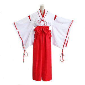 Disfraz de Cosplay de Kikyo Miko, Traje de Monja Japonesa, <span class=keywords><strong>Anime</strong></span> <span class=keywords><strong>Inuyasha</strong></span>, Actuación Escénica, Estilo Puro - Product Image 6