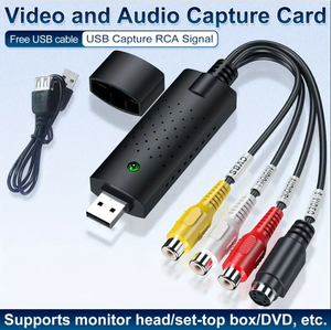 Dispositif de capture vidéo analogique 1080P avec entrées S-<span class=keywords><strong>Video</strong></span> et Composite pour la préservation et l'archivage vidéo, convertisseur RCA vers USB - Product Image 3