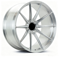 Rines de Aleación Forjados Personalizados SL 22x11 22x9.5 21x10.5 Pulgadas 5x112 Plateados Multirradio para Autos Compatibles con BMW Serie 5 M5 Audi
