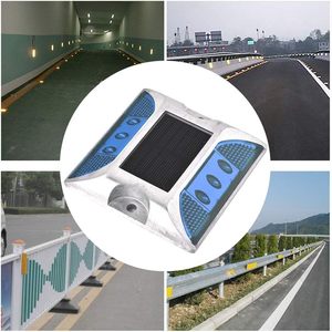 IP68 năng lượng mặt trời Road Stud ánh sáng sàn bến cảng chiếu sáng bên ngoài vỏ kim loại 3 màu sắc <span class=keywords><strong>LED</strong></span> cảnh báo Marine thuyền Navigation đèn - Product Image 3
